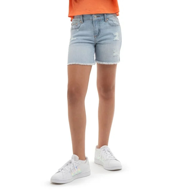 Jordache Girls Destructed 90's Midi Short, Sizes 5-18 | Walmart (US)