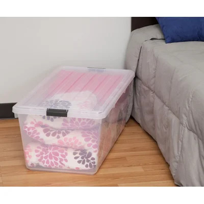 IRIS Clear Plastic Stackable Storage Bins w/ Latch Lid | Wayfair North America