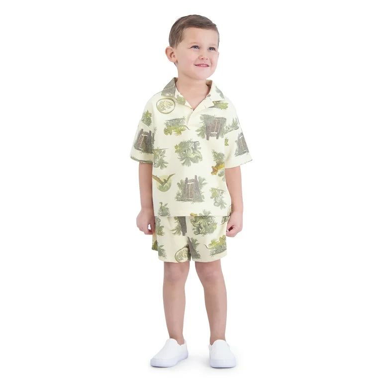 Jurassic World Toddler Boys’ Resort Shirt and Shorts Set, 2-Piece, Sizes 12M-5T | Walmart (US)