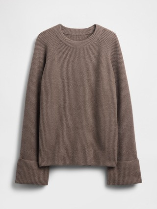 CashSoft Shaker-Stitch Boyfriend Sweater | Gap (CA)