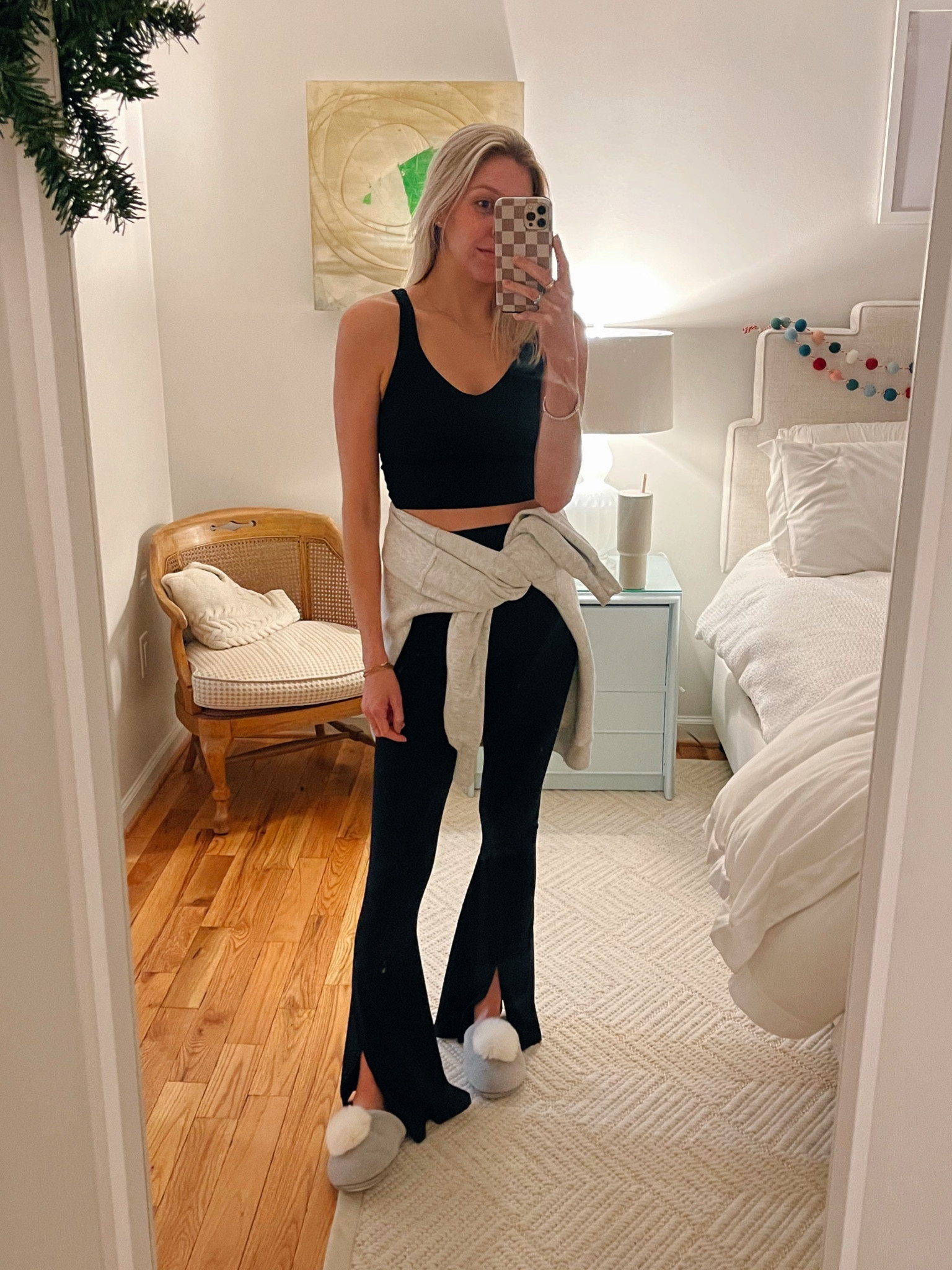 Aerie athlesiure sold me again! 

Small Tall in the flares
Medium in the top