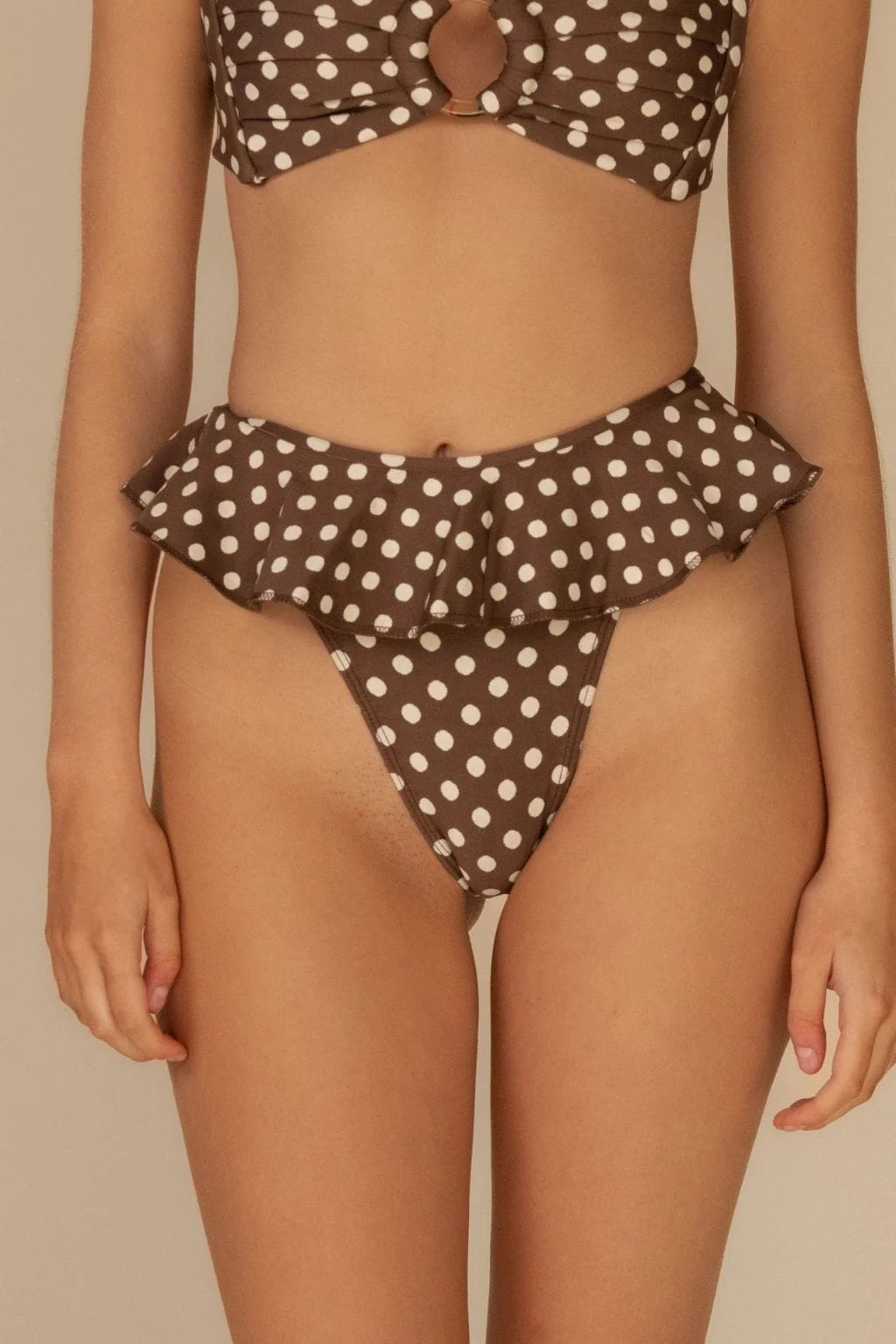 Vivian Tamarindo Ruffle Bikini Bottom | Montce