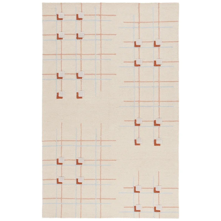 SAFAVIEH Genre Jesse Geometric Area Rug, Beige/Rust, 8' x 10' | Walmart (US)