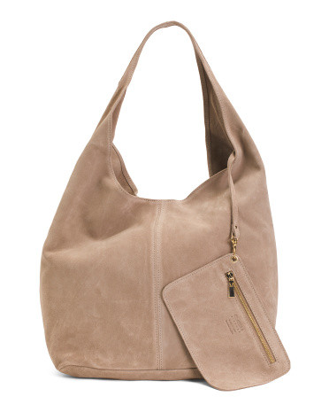 Made In Italy Suede Slouchy Hobo | TJ Maxx