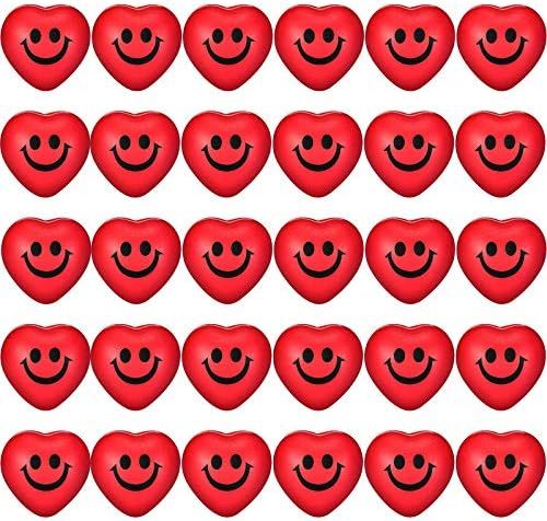 30 Pieces Heart Smile Funny Face Stress Balls, Mini Foam Ball, Stress Relief Smile Balls for Scho... | Amazon (US)