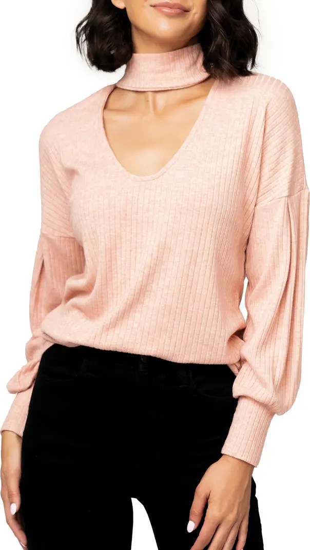 GIBSONLOOK Cutout Mock Neck Sweater | Nordstrom | Nordstrom
