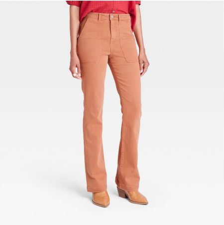 Obsessed with these flare jeans!! #Target 

#falltrends #jeans #flarejeans #seasonal #workwear #fall #teacheroutfit #orange 

#LTKunder50 #LTKsalealert #LTKSeasonal