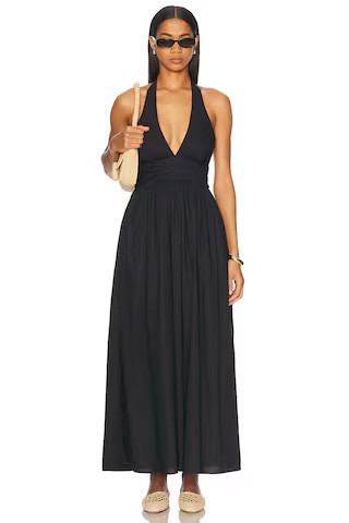 Plunge Halter Dress | FWRD 