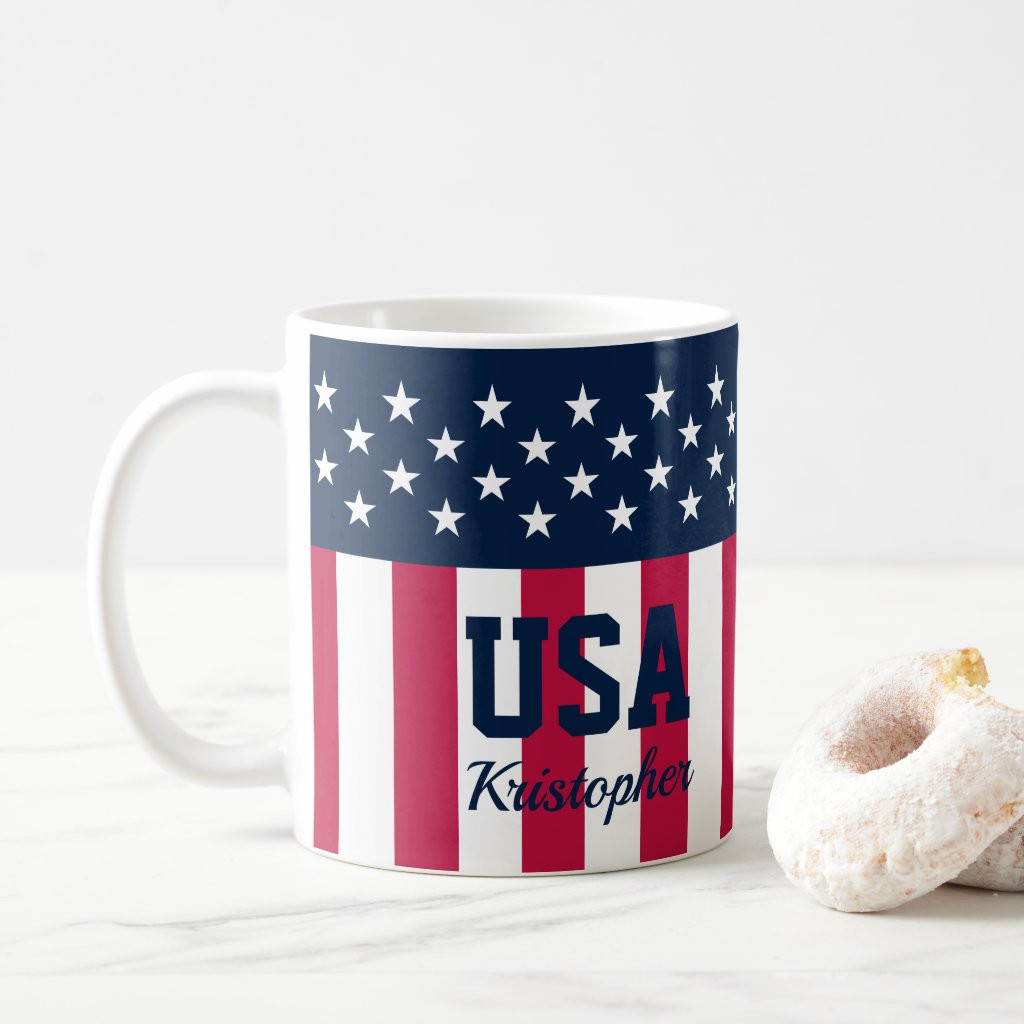 Custom Stars n Stripes Red White Blue Coffee Mug | Zazzle