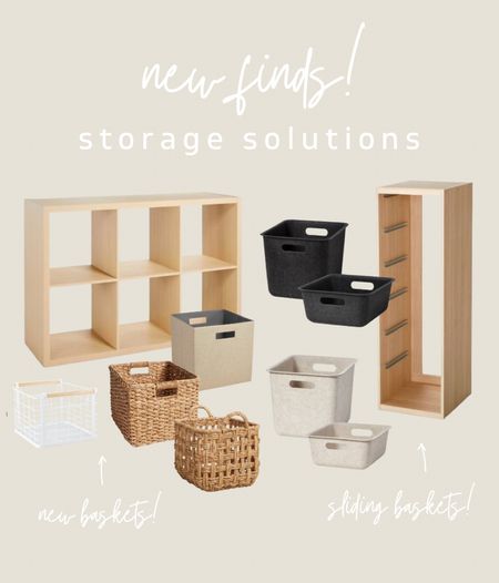 Just found these awesome storage units and baskets! One has brackets with sliding baskets. Great for toys or even a laundry basket solution! Some cute new cube baskets for the cube organizers! Use in a kids room or pantry!

Kids room storage, baskets, wicker baskets, wire baskets, storage solutions, organizing, organization, toy storage, toy organization, kids rooms, pantry baskets, pantries, home organization 

#LTKFind #LTKhome