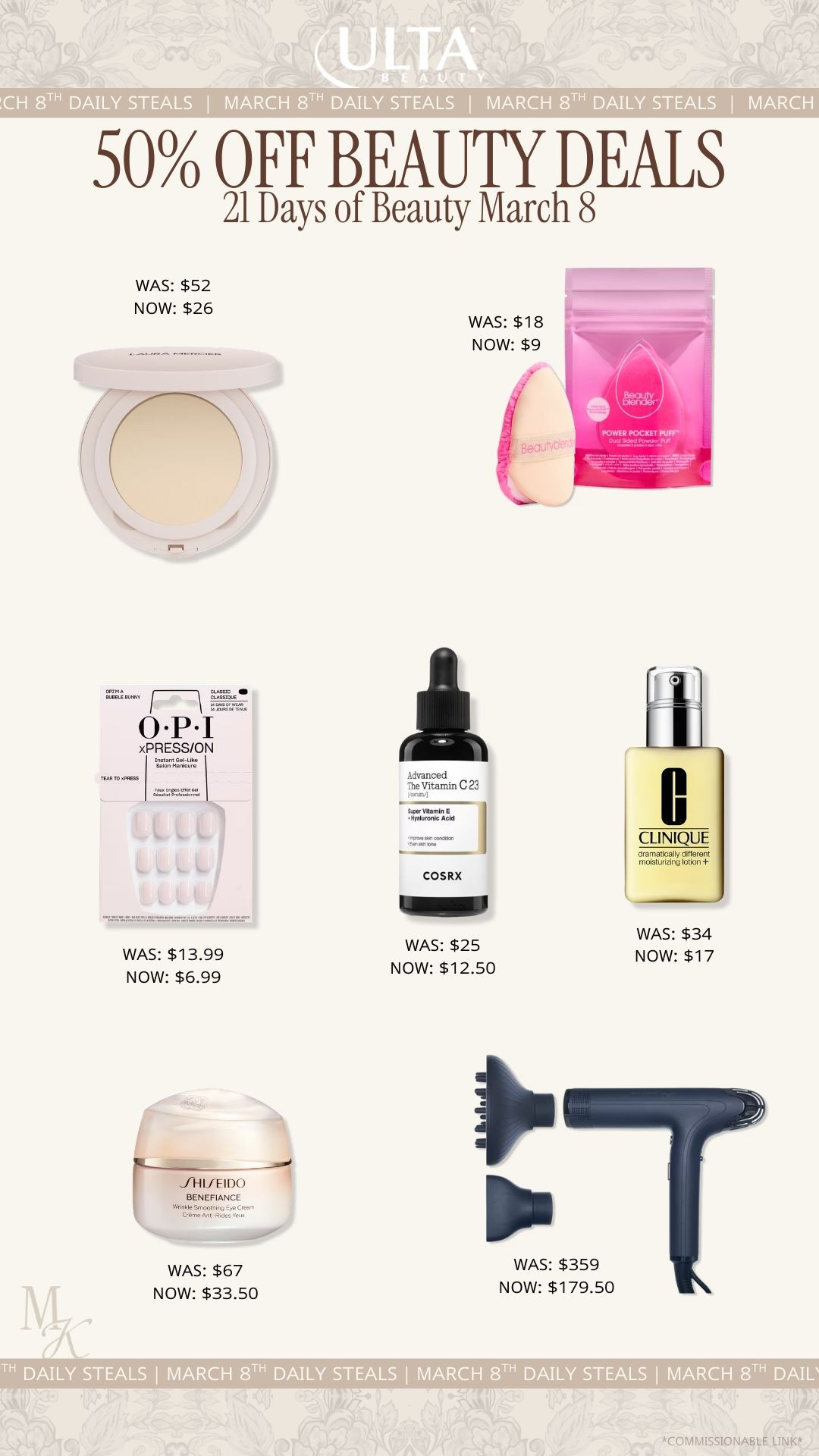 Ulta Beauty sale, Ulta 21 Days of Beauty, 21 Days of Beauty deals, beauty sale 2026, makeup sale, skincare sale, mature skin, hydrating skincare, skincare routine, skincare essentials, beauty, makeup, make up, makeup must haves, everyday makeup routine, full glam makeup, natural makeup look, dewy makeup, long lasting makeup, trending beauty products, hair tools, hair styling tools, hair care routine, frizz control, beauty favorites

#LTKselfcare #LTKBeauty #LTKSaleAlert