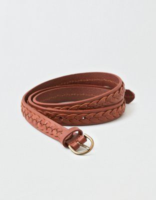 AEO Thin Braided Leather Belt | American Eagle Outfitters (US & CA)