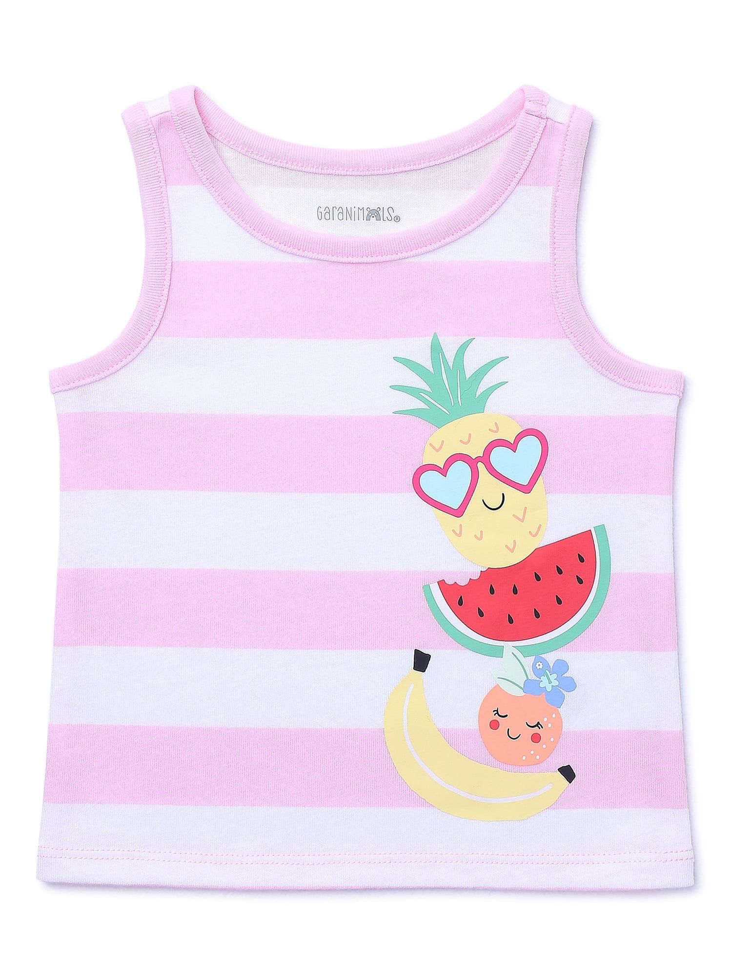 Garanimals Baby Girl Graphic Stripe Jersey Tank Top, Sizes 0-24 Months - Walmart.com | Walmart (US)