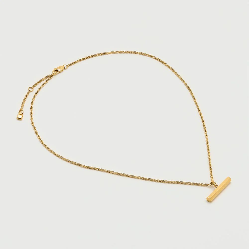 LUXE T-Bar Drop Necklace - Gold | Orelia