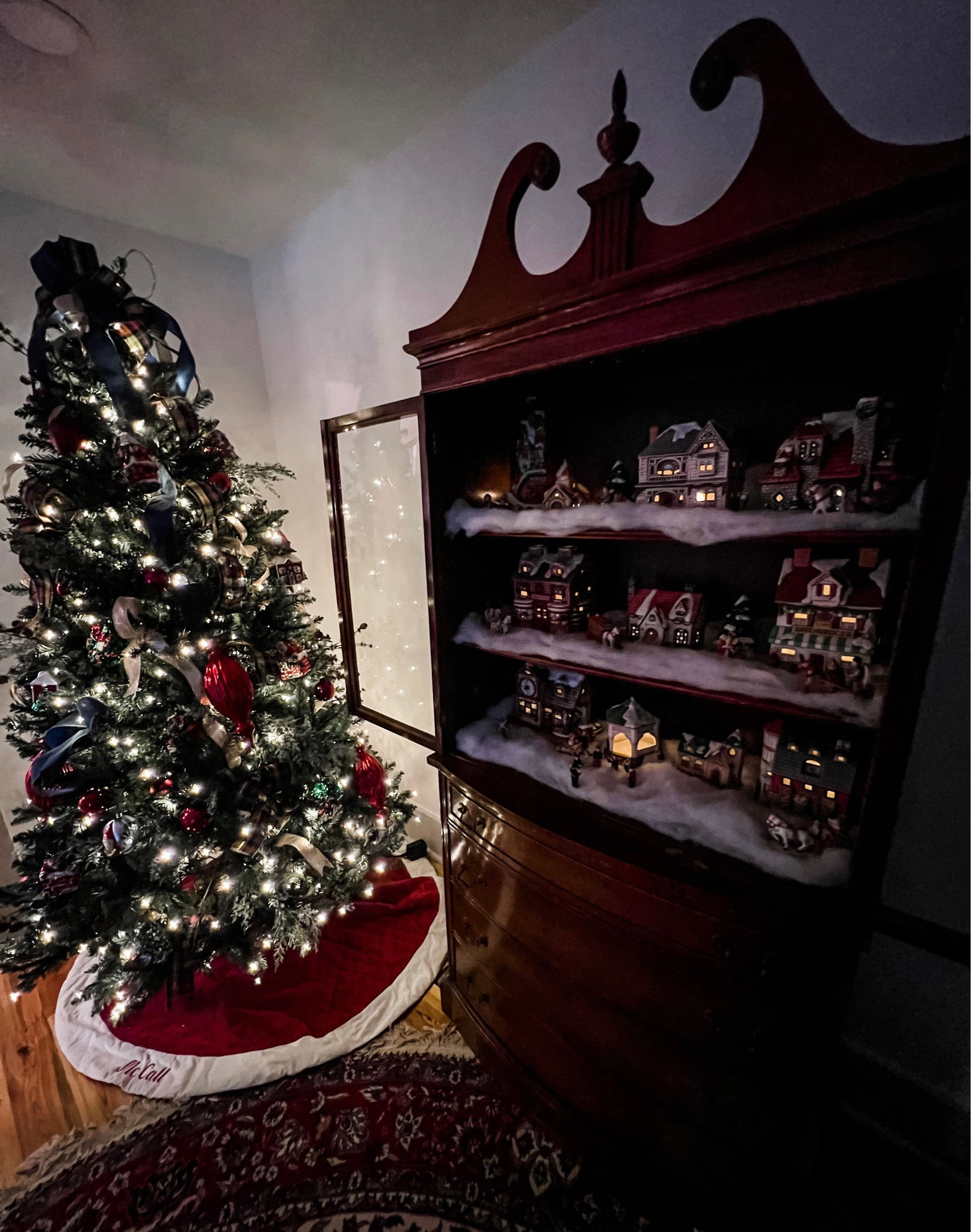 Christmas Village Hack

From the moment this cabinet entered our living room, I knew it would house my grandmother’s Colonial Village this Christmas. With the outlet arrangements in here, I did not want exposed, cluttered wires to light it. This solution works perfectly:  alien tape + tea lights. It gives you the warmth and added touch of flickering without the hassle. 

If you’d like the product used sent directly to your DMs, comment LIGHTS. 
.
.
.
.
#colonialvillage #christmasvillage #christmasvillagedisplay

#LTKSeasonal #LTKhome #LTKHoliday