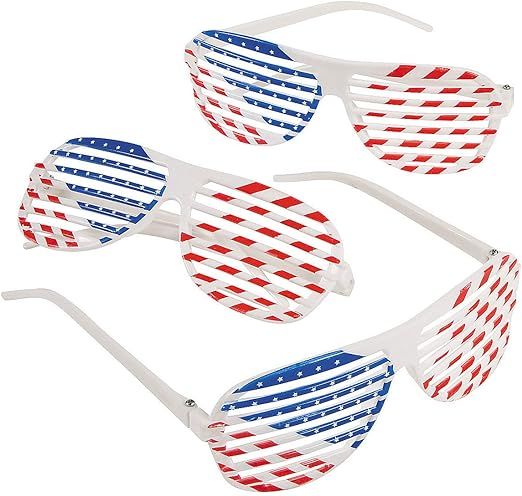 Fun Express Patriotic Shutter Shading Glasses (1 Dozen) | Amazon (US)