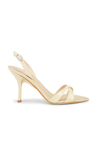 Marielle Sandal in Beige Patent | Revolve Clothing (Global)
