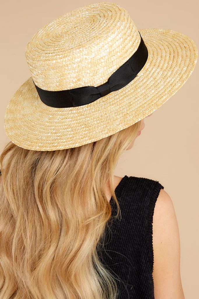 Spencer Natural Boater Hat | Red Dress 