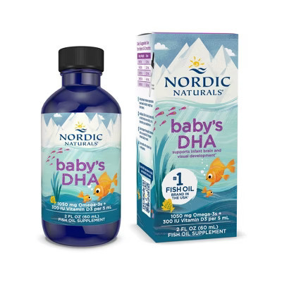Nordic Naturals Baby's DHA Liquid Dietary Supplement - 2 fl oz: Gluten-Free, Dairy-Free, No Artificial Flavors | Target