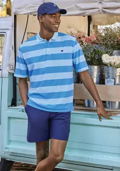 Crown & Ivy™ Sewing Down South x Crown & Ivy™ Tony Short Sleeve Piqué Polo Shirt | Belk