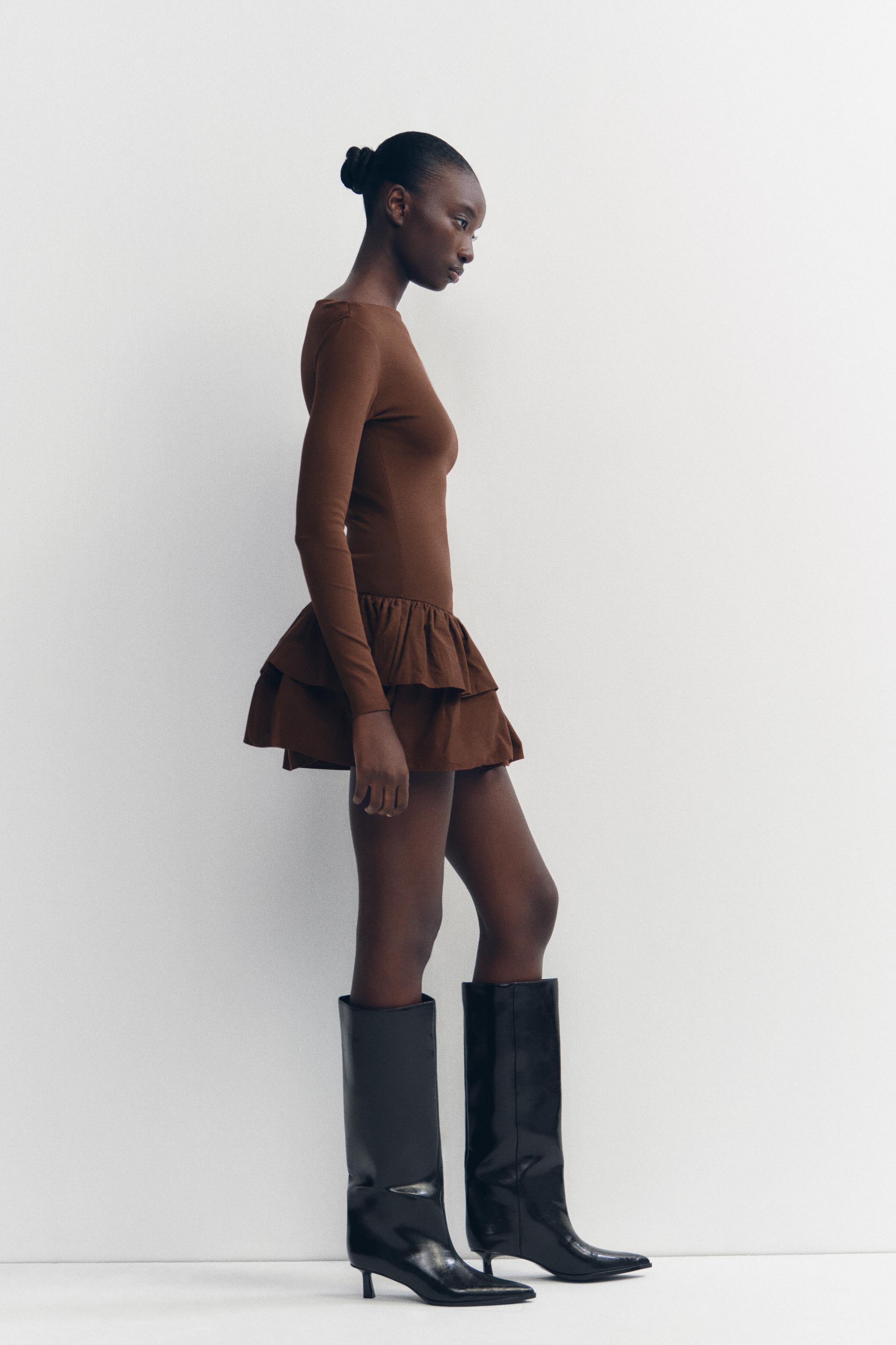 SHORT RUFFLED DRESS | Zara UK