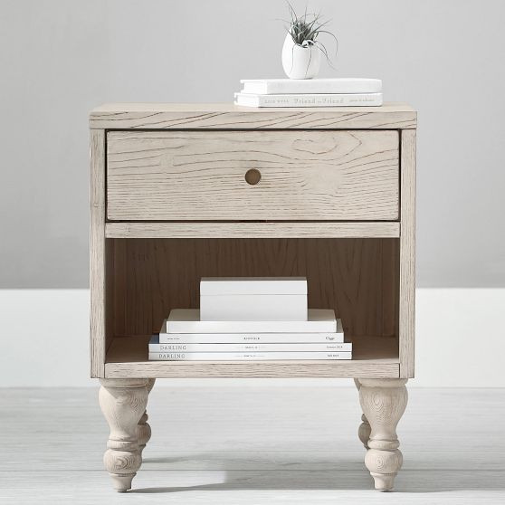 Bellevue Weathered White Nightstand (19") | Pottery Barn Teen