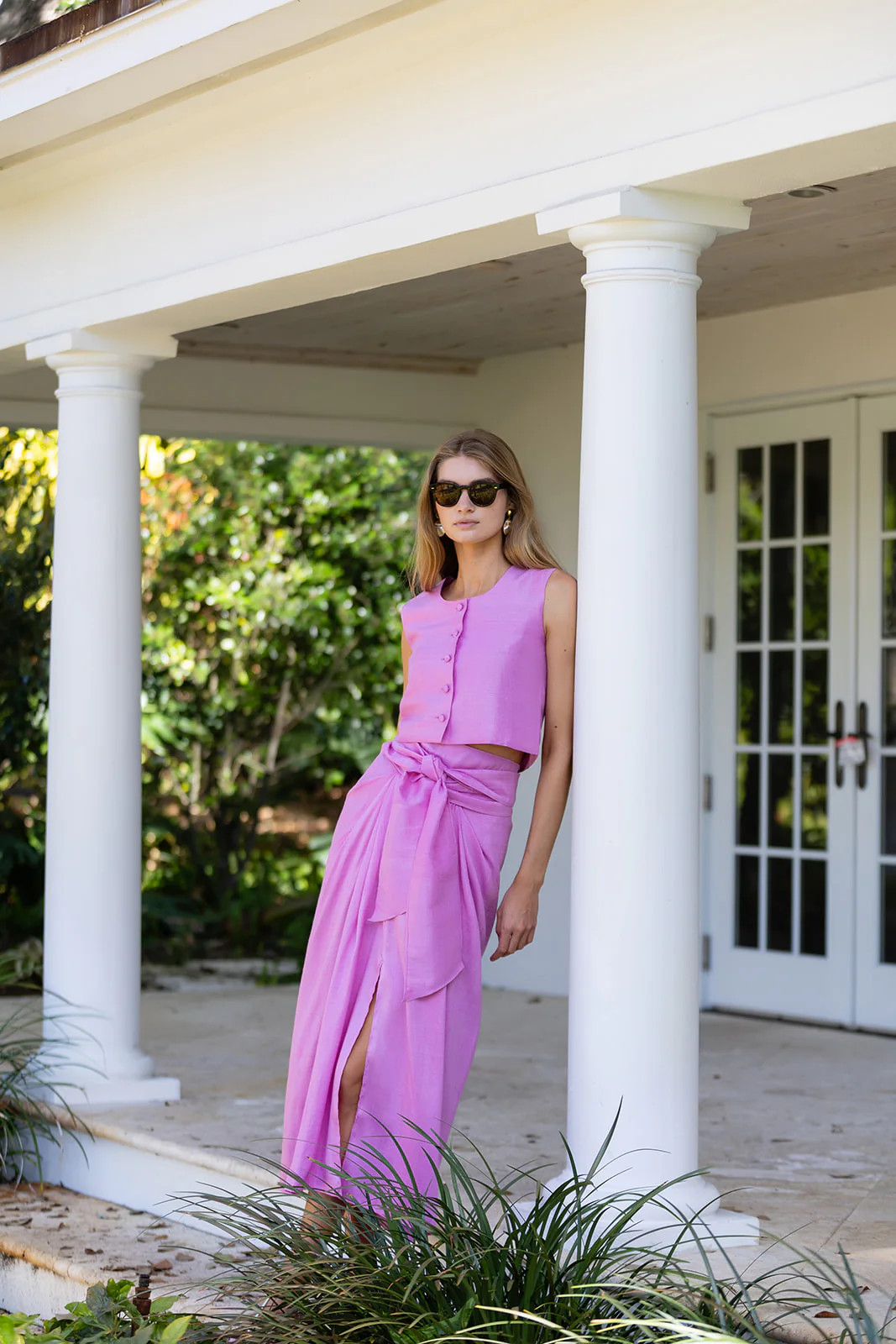 Cartagena Wrap Skirt - Lilac | Julia Amory