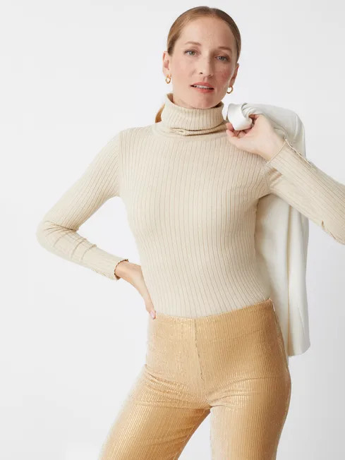 Arlette Metallic Turtleneck | J.McLaughlin