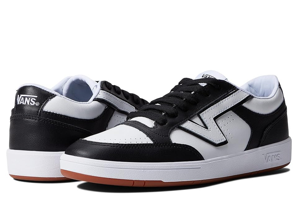 Vans Lowland CC Shoes (Two-Tone) Black/True White : Men's 9.5 - Women's 11 Medium, Leather | Zappos