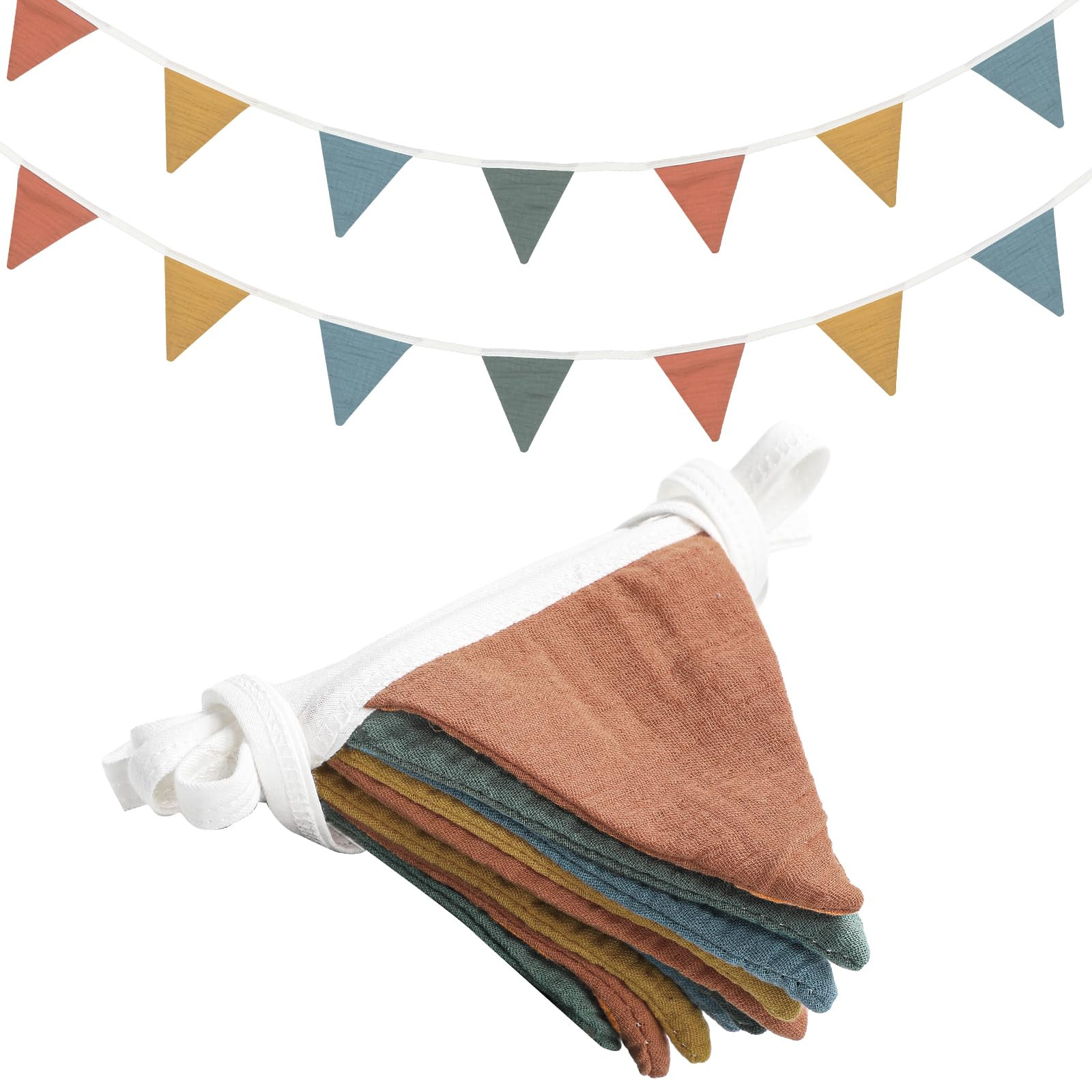 Oudain 2 Pcs Pennant Banner Flags Nursery Garland Triangle Bunting Flags Playroom Wall Decor Bann... | Amazon (US)