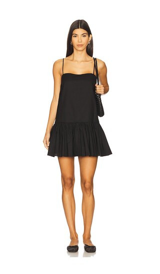 SEROYA Krista Linen Mini Dress in Black. - size XXS | Revolve Clothing (Global)