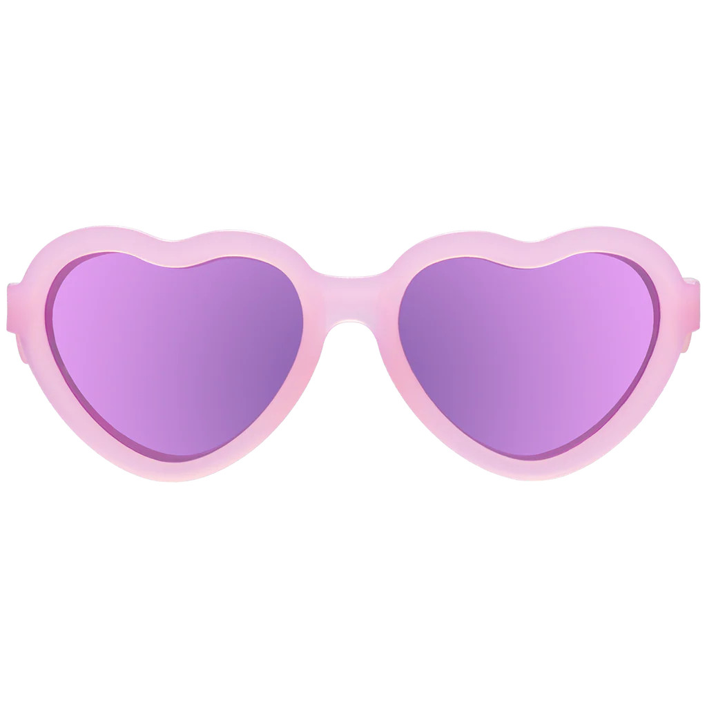 Frosted Pink Heart | Purple Polarized Mirrored Lenses | Babiators