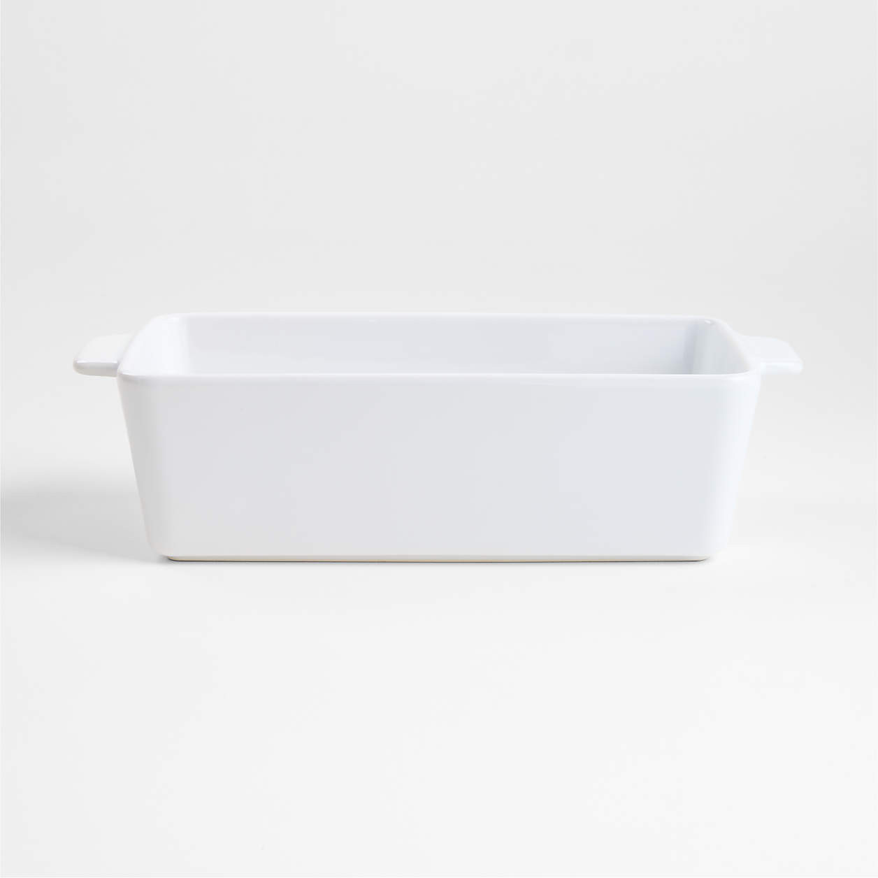 Potluck White Ceramic Loaf Pan + Reviews | Crate & Barrel | Crate & Barrel