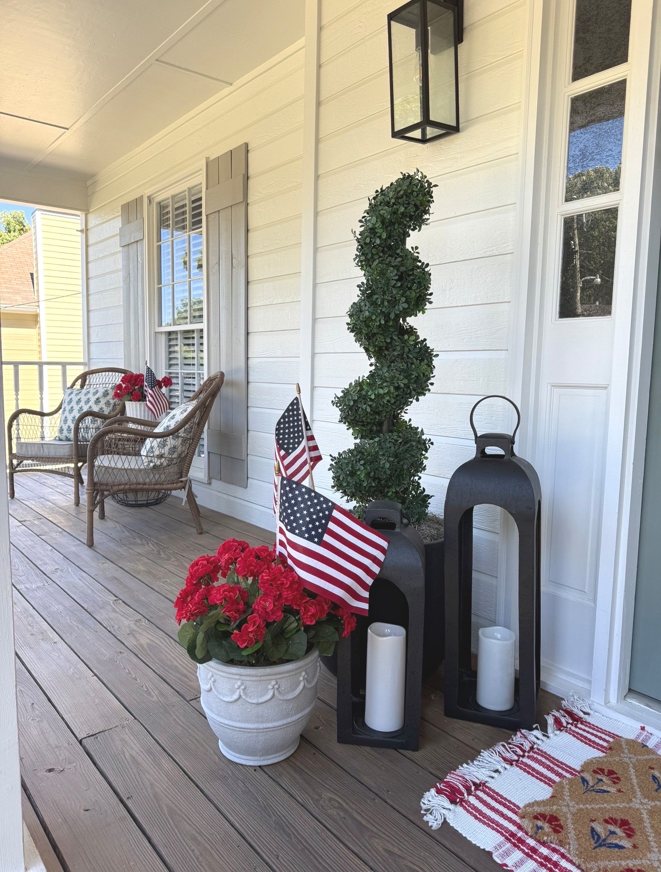 My porch lanterns are on sale today 40% off!
They come in black or a gold tone and 4 sizes. I have the two largest on my porch.

#LTKSeasonal #LTKSaleAlert #LTKHome