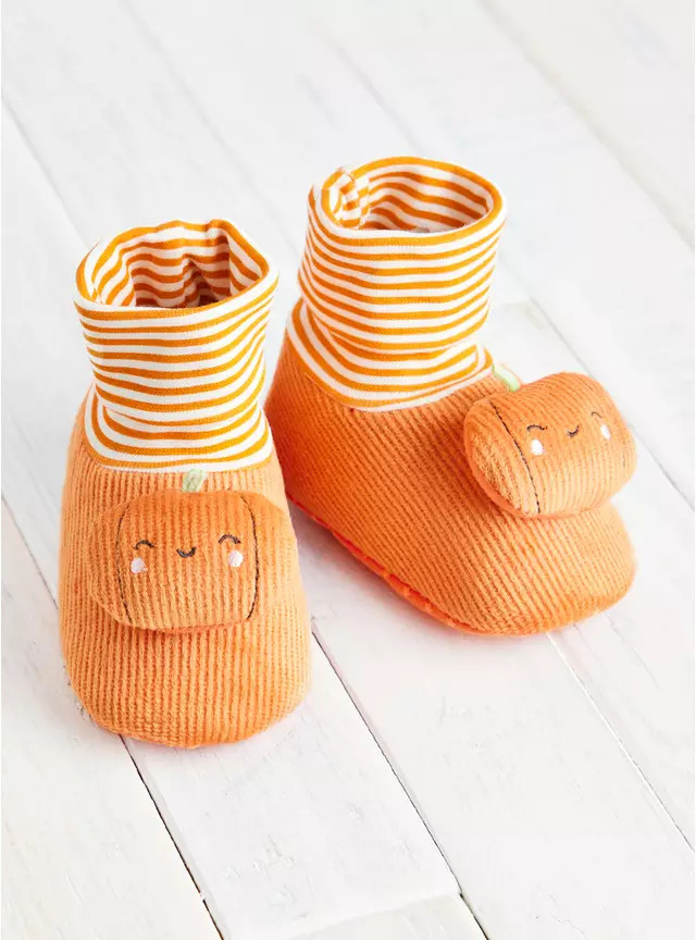 Halloween Orange Pumpkin Booties 12-18 months | Tu Clothing