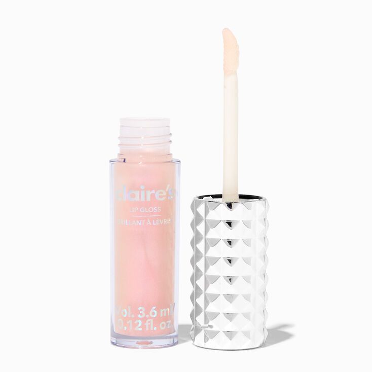 Studded Lip Gloss Wand - Clear Pink | Claire's (US)