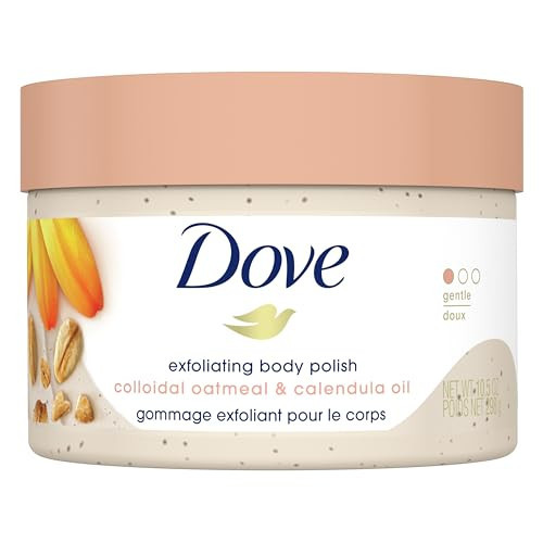 Dove Exfoliating Body Polish Scrub for Silky Skin Oatmeal & Calendula Oil Body Scrub Exfoliates & Gives Lasting Nourishment 10.5 oz | Amazon (US)