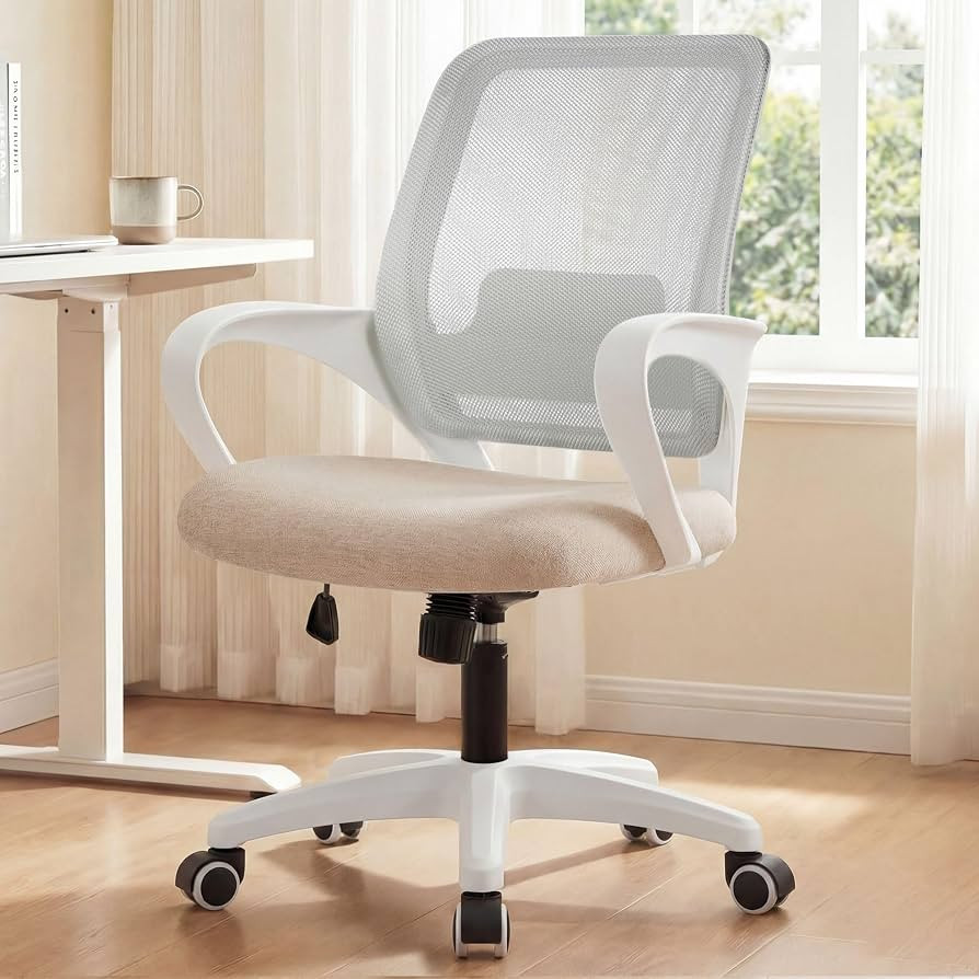NEO CHAIR Home Office Desk Chair Ergonomic Mesh with Lumbar Support, Beige | Amazon (US)