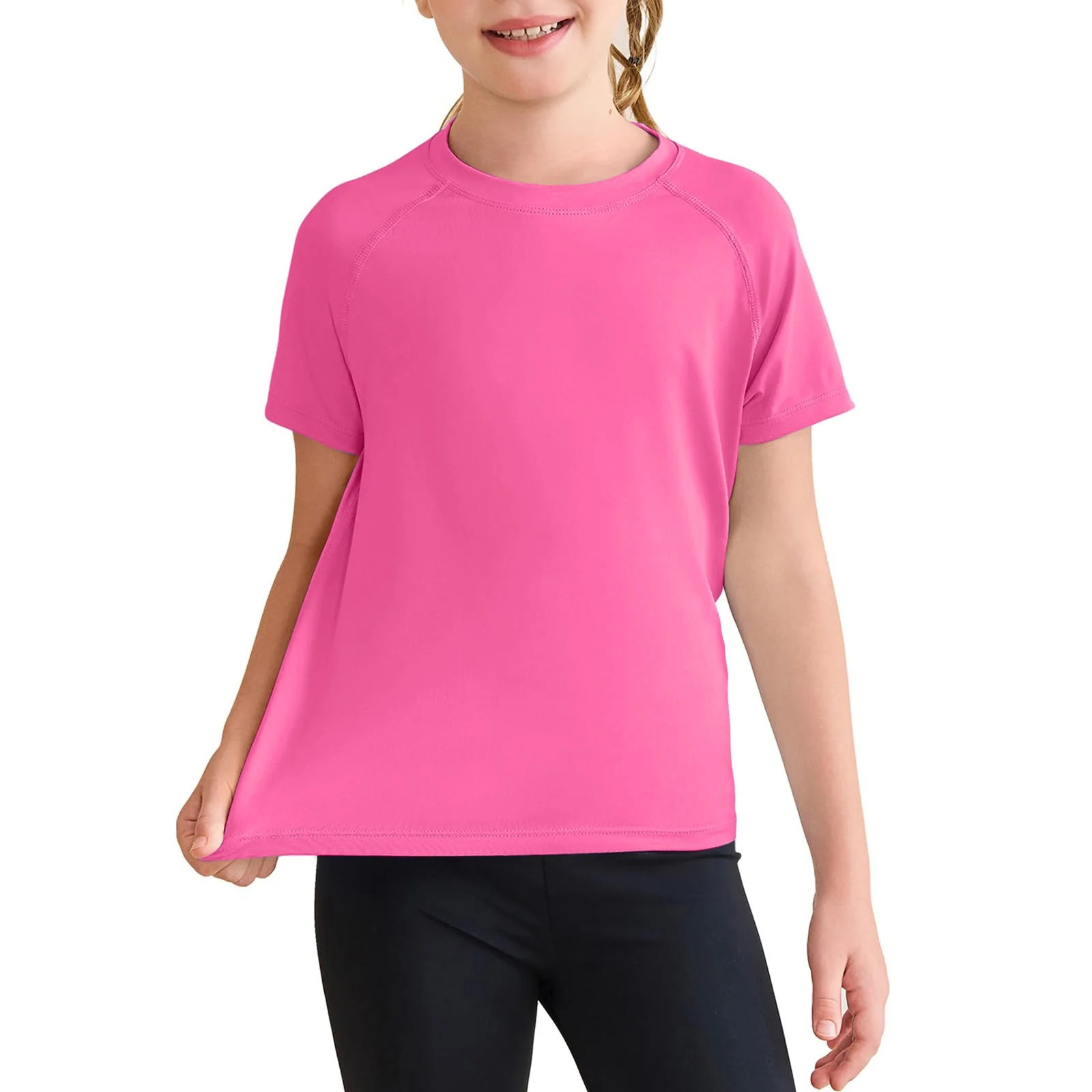 XADYUY Girls Athletic Shirts Size 14-16 Short Sleeve Quick Dry Teen Girls Shirts Summer Crewneck ... | Walmart (US)