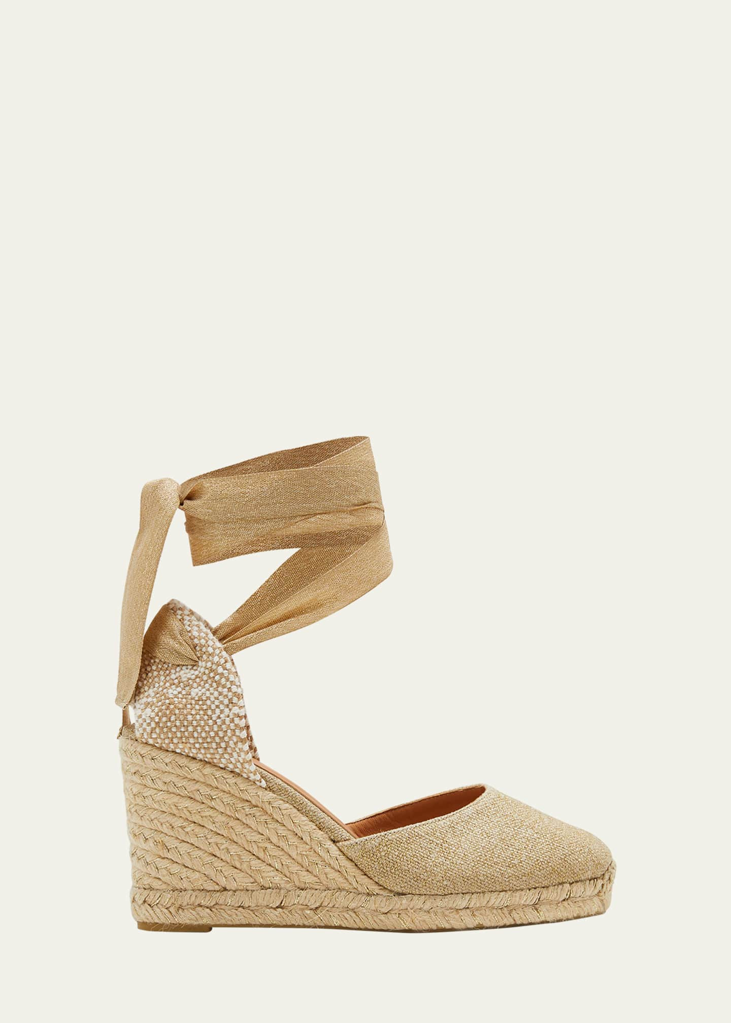 Castaner Carina Linen Wedge Espadrille Sandals | Bergdorf Goodman