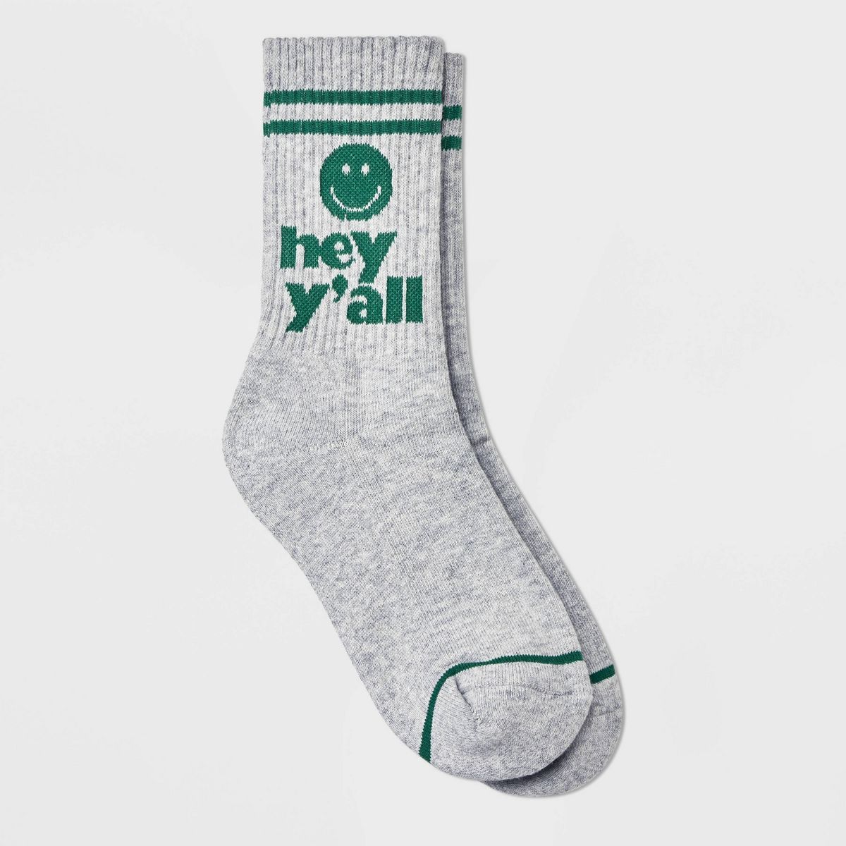 Women's Ascot + Hart Smile Graphic Socks - Gray | Target