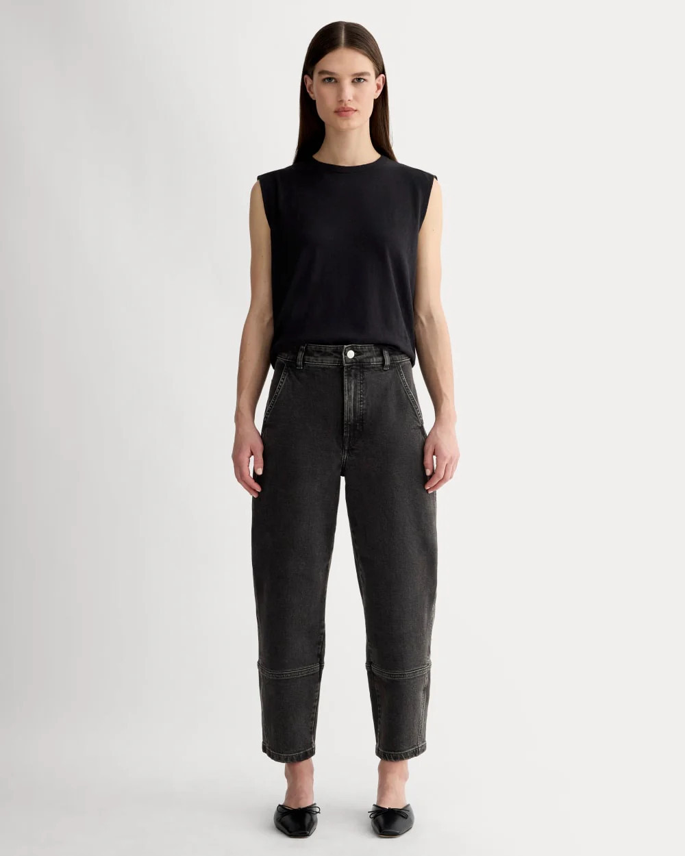 Women's Utility Barrel Jean by Everlane in Washed Black, Size 29 | Everlane