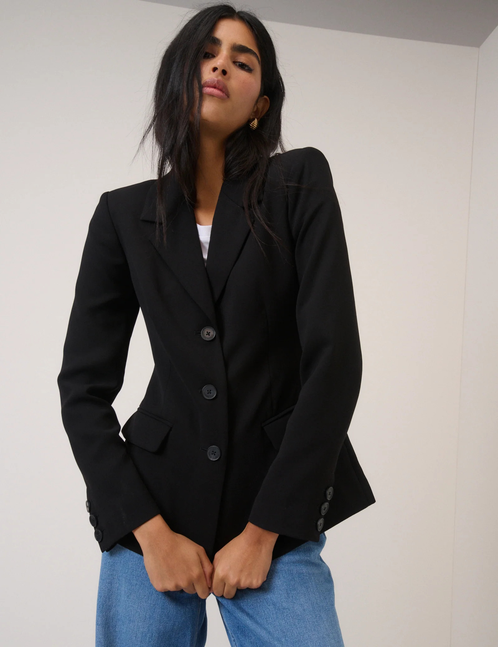 Black Cinched Blazer | Nobody's Child