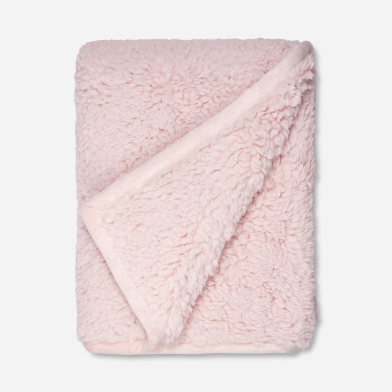 UGG® Blakely Baby Blanket Sherpa Blankets in Pink Shell | UGG (US)