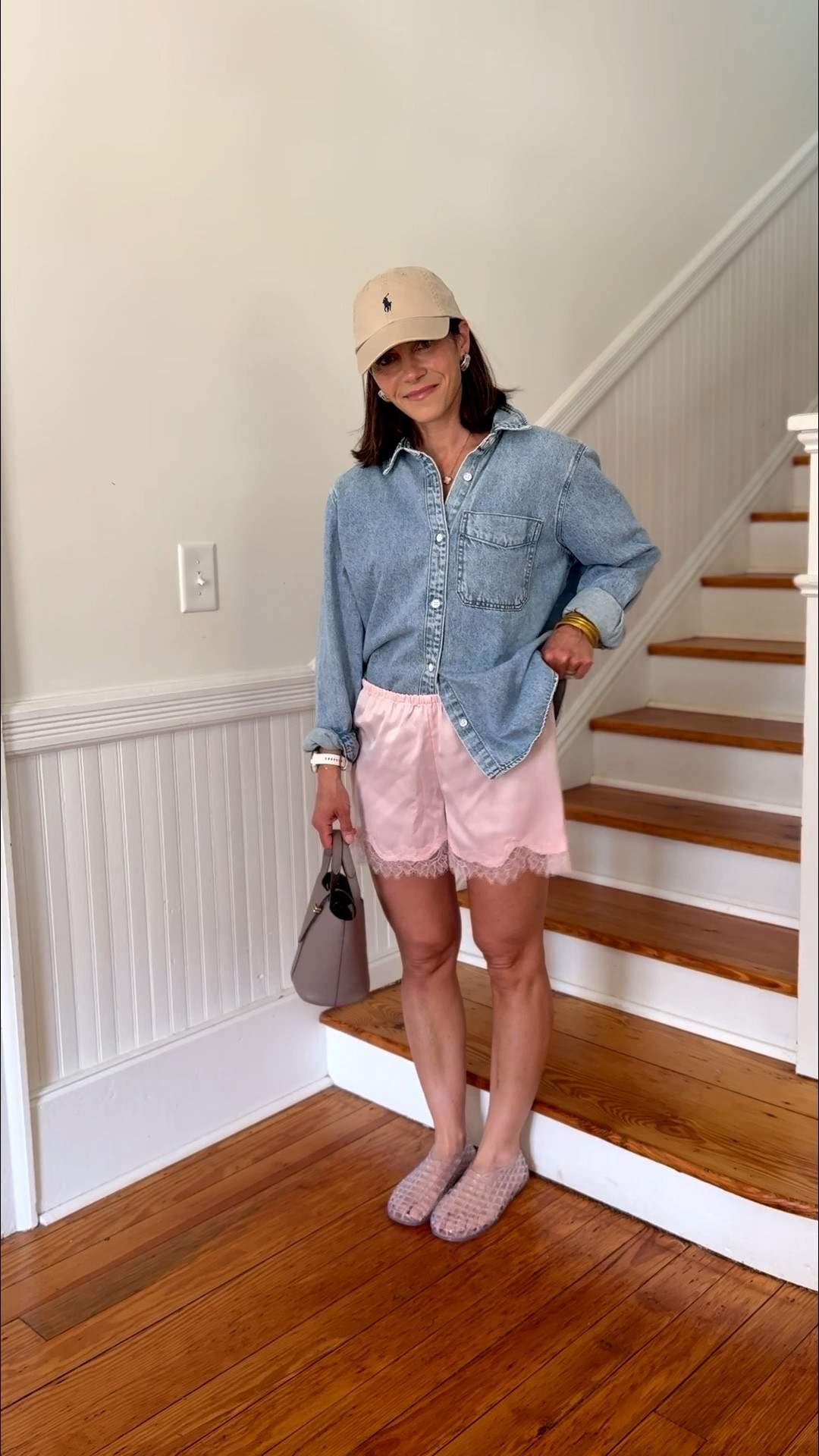 Medium in denim top, small in silk shorts, x small in dresses 

#LTKSeasonal #LTKootd #LTKdayinmylife