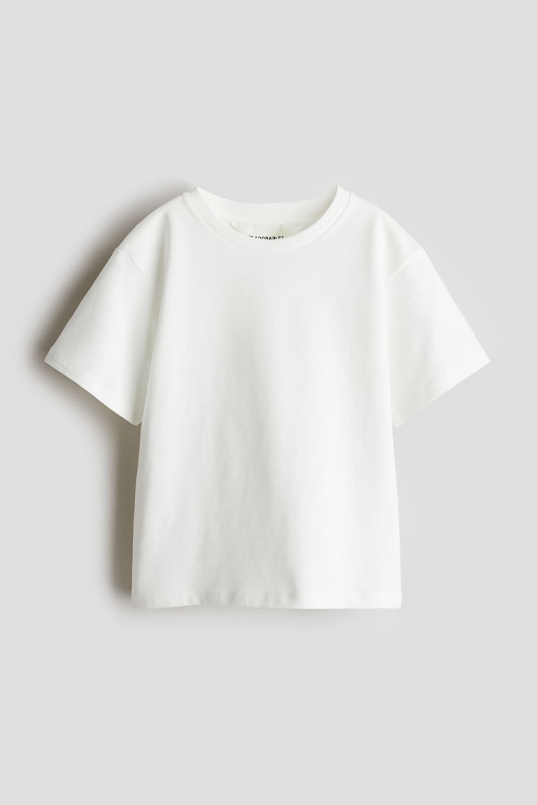 H & M - Loose-Fit Pima Cotton T-Shirt - White | H&M (US + CA)