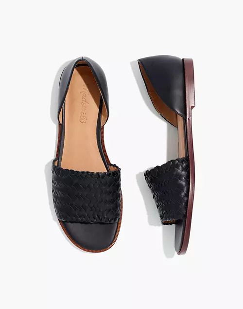 The Kinsley d'Orsay Flat in Woven Leather | Madewell