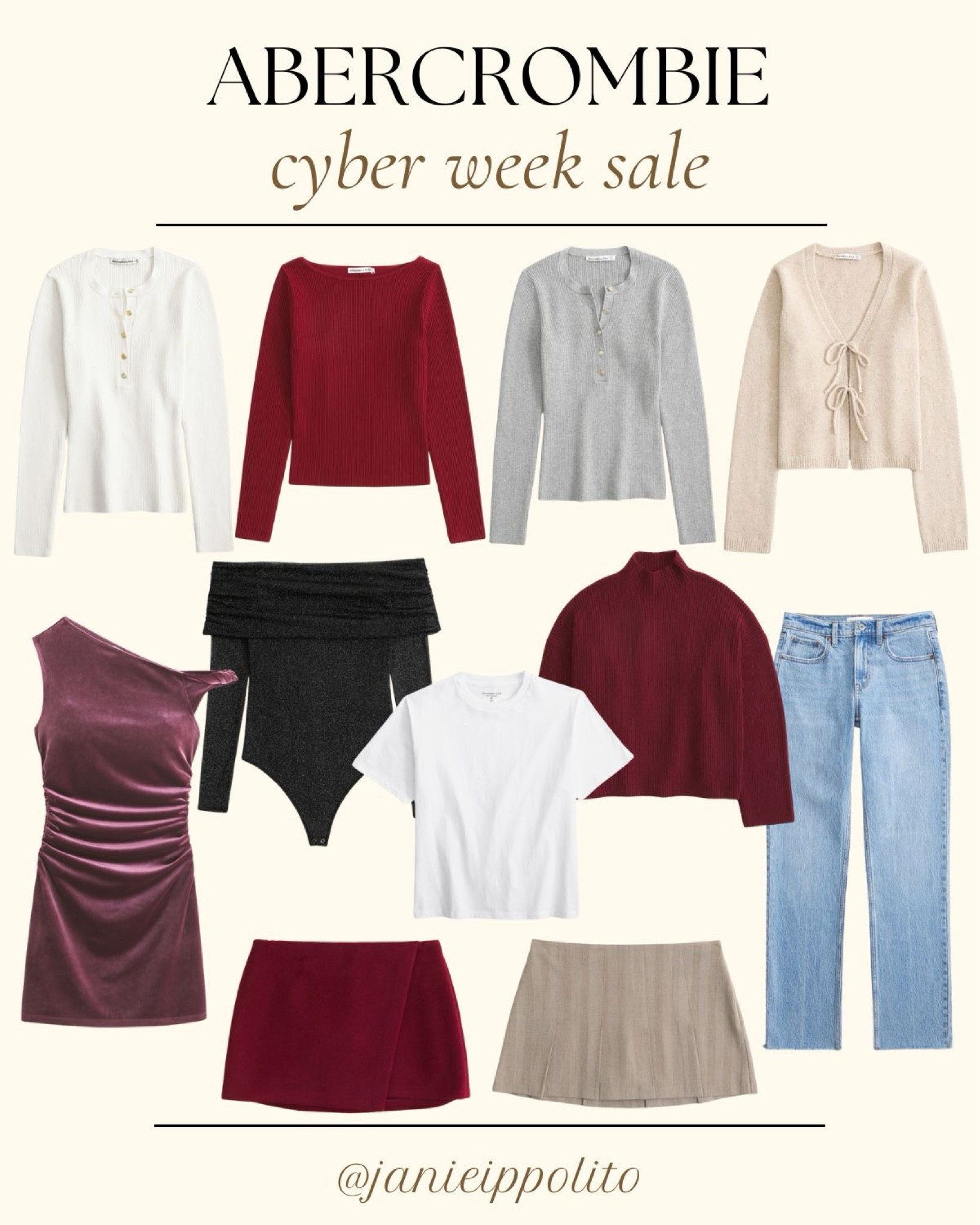 Abercrombie Cyber Week Sale!! Now’s the perfect time to grab all my faves!! 

cyber week, black friday, sale, abercrombie and ditch, holiday fashion, women’s sweater, trendy fashion 

#LTKCyberWeek #LTKStyleTip #LTKSaleAlert