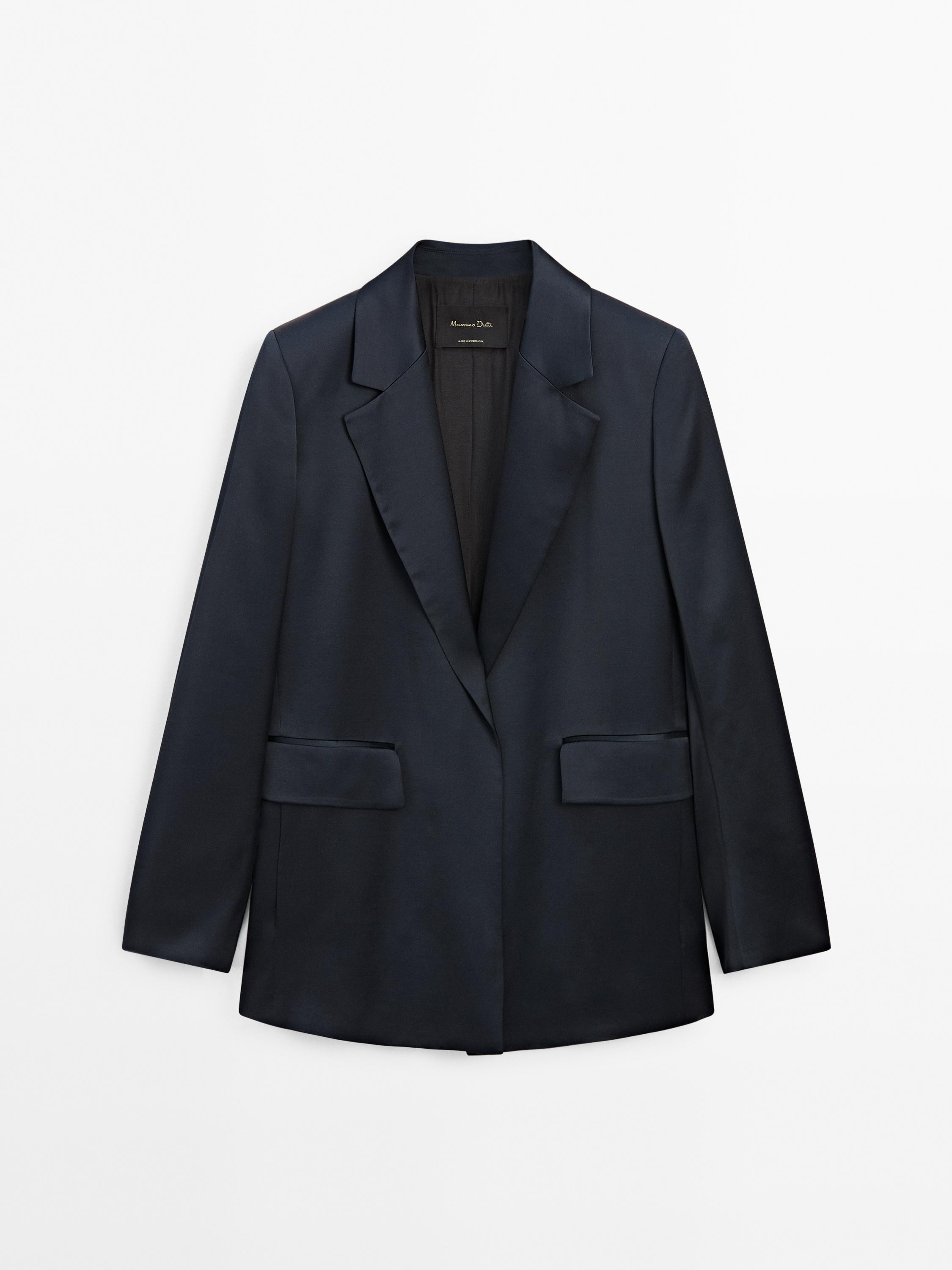 Satin co-ord blazer | Massimo Dutti UK