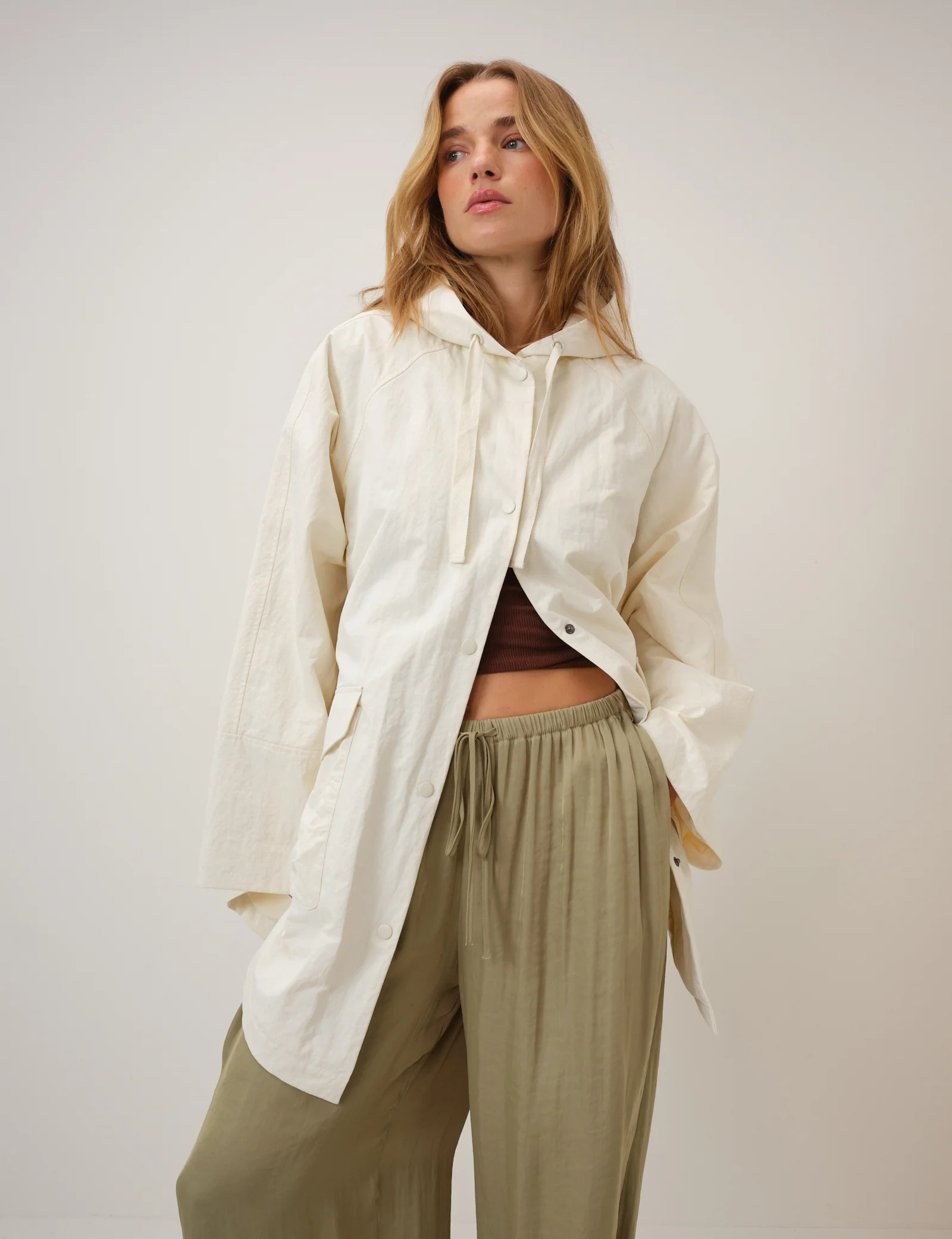 Cream Hooded Parka Jacket | Nobody's Child